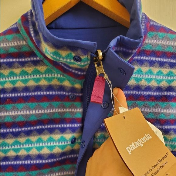 🤩New with tags Rare vintage reversible Patagonia fleece pulover size women's XS - Picture 2 of 4